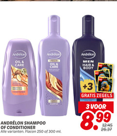  andrelon conditioner shampoo 3 250 300 oil care haar arganolie ole olie flacon ml men hair body deka zegels 