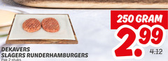  hamburgers 2 250 dekavers slagers runderhamburgers pak stuks 