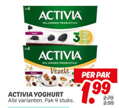  danone activia vruchtenyoghurt 4 miljarden probiotica vezels yoghurt pak stuks 