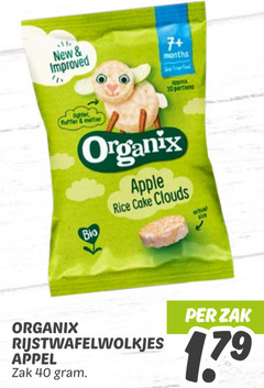  babyvoeding 30 40 new improved meller 7 portions organix apple rice cake clouds bio appel zak 