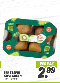  kiwi 4 vezels zespri organic bio green pak stuks 