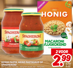  spagheroni honig heinz pastasaus pasta 2 5 100 250 300 700 1867 vernieuwd tafel recyclebare piccante sauce pour tradizionale macaroni vlugkokend pot pak klaar minuten 99 