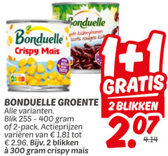  bonduelle groenteconserven 1 2 300 400 crispy kidneybonen rouges groente blik pack varieeren blikken mais 