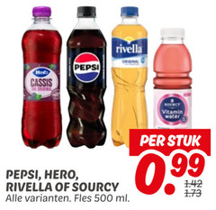  rivella hero pepsi cola frisdrank 500 cassis sourcy fles ml original bouncy vitamin water stuk 