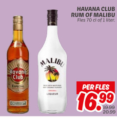  havana club malibu rum likeur 1 fles liter especial liqueur 