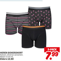  heren boxershorts 3 boxershort katoen maten xl elders pack 