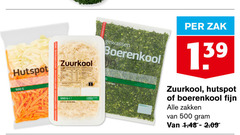  zuurkool hutspot groenten boerenkool 500 ge koken min gewassen zak fijn zakken 