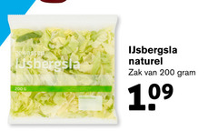  ijsbergsla 200 gewassen naturel zak 