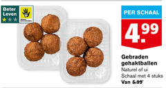  gehaktballen 4 beter leven dieren bescherming schaal gebraden naturel ui stuks 5.99 