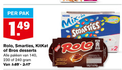  smarties rolo kitkat bros toetje 140 240 pak desserts pakken nestle mix crime dessert lait chocolade karamel frais jung nettogewicht poids kleuren natuurlijke oorsprong x2 