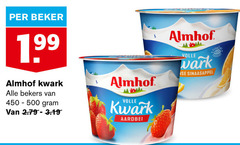  almhof kwark 450 500 beker bekers volle aardbei sinaasappel 