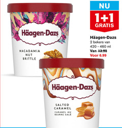  haagen-dazs ijsspecialiteit 1 2 macadamia brittle bekers ml salted caramel beurre 