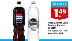  pepsi 7-up sourcy royal club rivella frisdrank cola 1 zero sugar suiker tonic classic fles flessen liter 