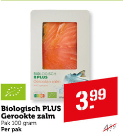  gerookte zalmfilet 100 biologisch zalm hout gerookt 100g 3.99 pak 