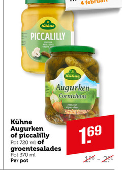  kuhne augurken 2 4 22 720 piccalilly zoetzuur doux sweet cornichons pot ml 