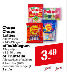  fruit-tella chupa chups snoep lollies 2 16 12x fruit dummy 4x garden fruits the best of zakken bubblegum potjes fruittella pakken combineren stuks la 