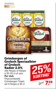  grolsch grimbergen speciaalbieren 6 18 25 30 1128 1615 jaar legitimatie alcohol nix18 vruchtensap fris citroen radler abdij opgericht tripel rijk kruidig bitter gerijpte herfstbok 6x editie speciaalbier 2.0 blikjes stuk 