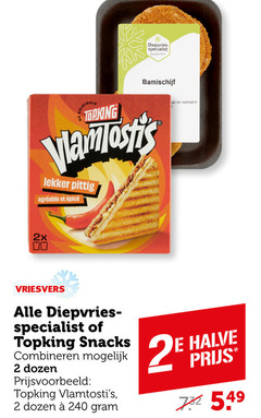  snacks 2 240 2x diepvries specialist topking bamischijf sambal pittig vriesvers combineren dozen halve 