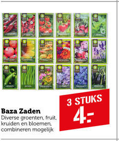  zaden 3 groenten fruit kruiden bloemen combineren stuks 