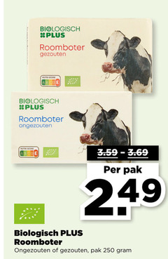  roomboter 250 biologisch gezouten nutri score ongezouten pak 