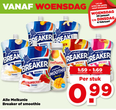  melkunie breaker drinkyoghurt 2 4 woensdag let januari break original banana yoghurt originals strawberry breakers smoothie mango ruit new stuk 