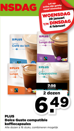  plus huismerk dolce gusto capsules 2 4 16 let woensdag januari mcafee lait lungo dark cappuccino dozen compatible koffiecapsules stuks combineren 