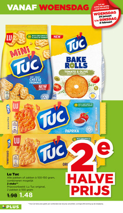  zoutjes 2 4 6 7 25 100 120 555 2120 woensdag let januari lu mini with sunflower oil tournesol tuc cheese fromage new nouveau rolls tomato olive paprika original 100g bar 2e pakken zakken combineren stuks halve combinatie 