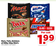  milky way snickers twix mars mini chocoladerepen 10 14 minis zakken wav milkyway zak 