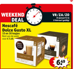  nescafe dolce gusto capsules 2 15 30 31 weekend deal xl kopjes rest week neral gusta cafe lait januari espresso intenso 