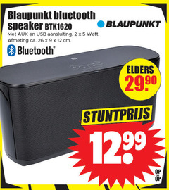  portable speakerset 2 5 9 12 26 blaupunkt bluetooth speaker aux usb aansluiting watt ca. cm elders 