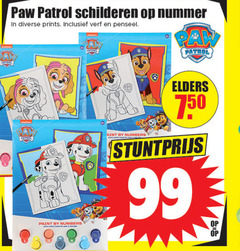  paw patrol schilderset 34 99 750 schilderen nummer prints verf penseel trol paint by numbers paints and brush saint elders 