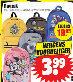  kinderrugtas 99 2006 rugzak o.a. harry potter sonic star minnie mouse mandalorian lightyear ulti elders 3 9 