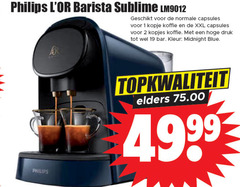  philips nespresso apparaten 1 2 19 barista sublime capsules kopje koffie xxl kopjes druk bar kleur midnight blue elders 