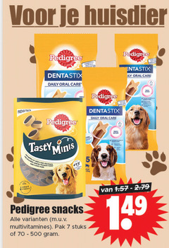  pedigree dentastix hondensnacks 5 7 500 huisdier fresh pack daily oral care tasty minis snacks multivitamines pak stuks action ily 