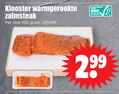  zalm 100 klooster warmgerookte zalmsteak stuk kweek centric bot 