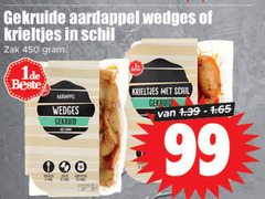  krieltjes aardappelproducten 10 99 450 gekruide aardappel wedges schil zak gekruid ranken min 