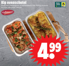  kipovenschotel 99 kip ovenschotel kipdij champignons kipmedaillons honing mosterd stuk vleeschmeesters beter leven bescherming 