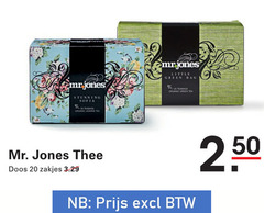  mr jones thee 20 sofia teabags organic jasmine tea little green bag mr. doos zakjes 