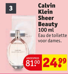  3 100 calvin klein beauty ml eau toilette dames 