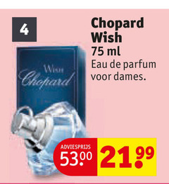  4 chopard wish ml eau parfum dames 