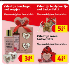  valentijn douchegel zeepjes teddybeertje badconfetti kisses shower gel 5 99 rozen love gift 3.99 