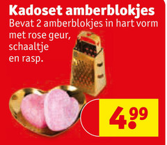  2 hart vorm rose geur schaaltje rasp 