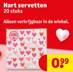  20 hart servetten stuks 