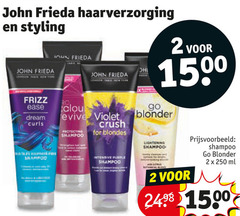  john frieda shampoo 2 250 1500 haarverzorging styling frizz dream curls clou violet protecting crush for blondes intensive purple go lightening ml 