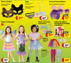  1 8 dieren maskers tasje heupband schoudertas carnaval feestartikelen kinder verkleedset 3 jaar carnavals accessoires gekleurde glitter haarspray schminkset tule rok maat legging fuchsia zeemeermin 128 99 4 