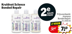  2 250 kruidvat science bonded repair halve shampoo ml 