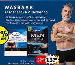  wasbaar absorberend ondergoed duurzame licht urineverlies beschermt doorlekken vochtig gevoel discrete bescherming tena ht katoenen men washable protective boxer light wasbare boxershort 