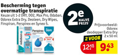  odaban odorex deoleen 1-2 dry perspirex deodorant 2 5 50 bescherming overmatige transpiratie pro wipes halve deodepper ml day 