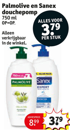  sanex palmolive douchegel 379 750 ml stuk pack expert 