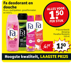  fa douchegel deodorant 48 150 douche multipakken grootformaten men paradise sport energy oil 1 50 stuk deospray moments ml 